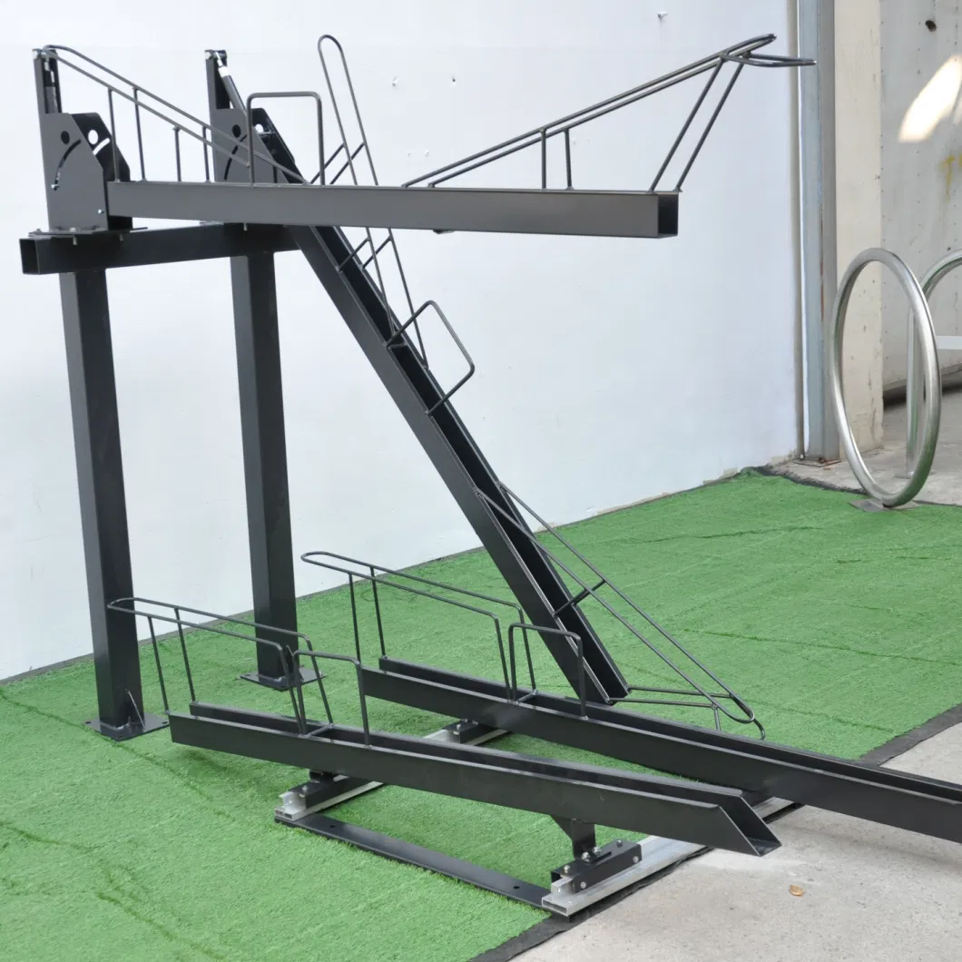 Durable Galvanized Double Deck Cycle Storage Solutions Bike Rack