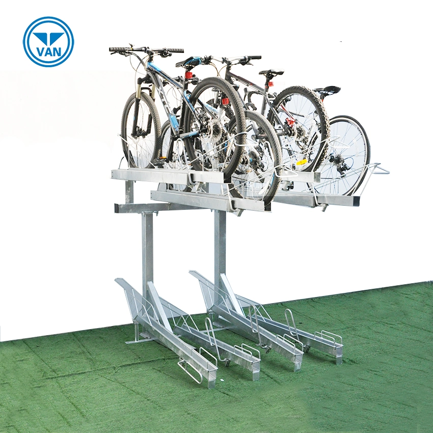 Multi-Capacity Horizontal Two Tier Bike Parking Rack