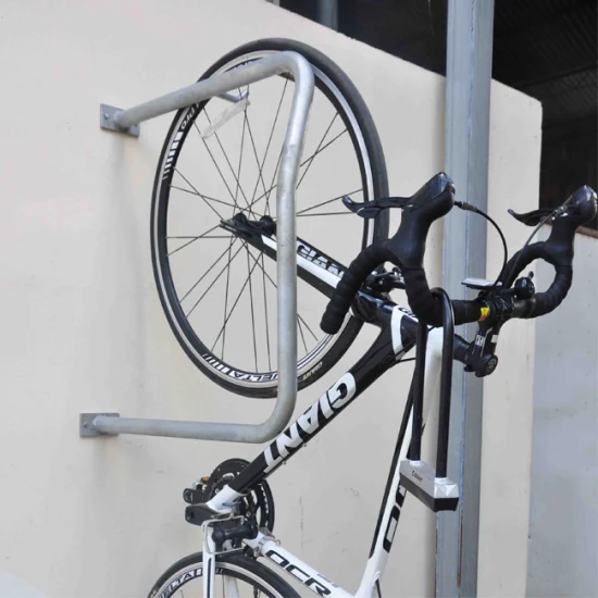 Metal Wall Mounted Black Powder Coated Bike Storage Rack