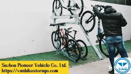 Outdoor Steel Metal Double Layers Storage Bike Stand Rack